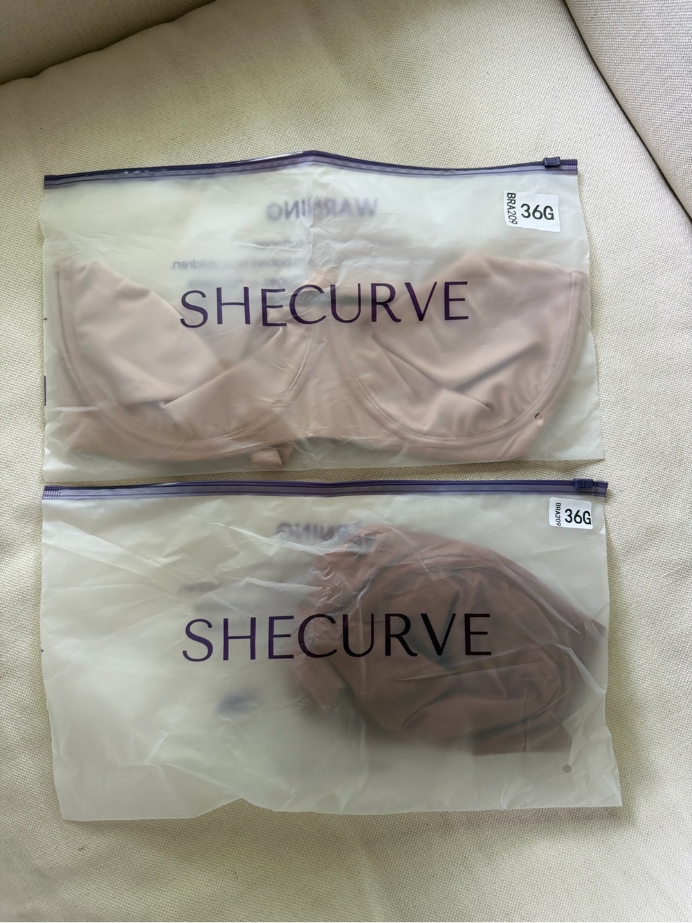 SheCurve 36G Strapless Nude Bra - Smooth Support